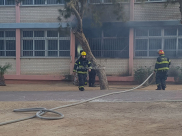 بالصور: أضرار جسيمة اثر حريق كبير داخل مدرسة عيروني "ز" بيافا 